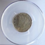 1883 Liberty Nickel, No Cents, AU-58, PCGS, Cert. No.3841.58/27581122