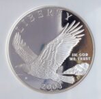 2008 P Bald Eagle Silver Dollar, PF 69 Ultra Cameo, NGC, Cert. No. 3197188-099