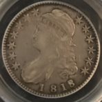 1818/7 Capped Bust, XF40, PCGS Cert-6114.40/19222865